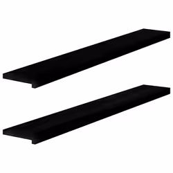 vidaXL Window Sills Window Ledge Window Board 2 pcsÃÂ Untreated Solid Wood Oak - dark brown, 140 x 20 x 2 cm