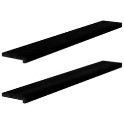 vidaXL Window Sills Window Ledge Window Board 2 pcsÃÂ Untreated Solid Wood Oak - dark brown, 140 x 20 x 2 cm