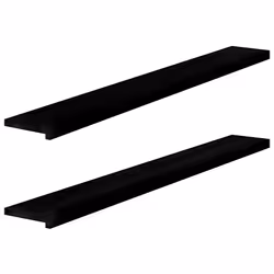 vidaXL Window Sills Window Ledge Window Board 2 pcsÃÂ Untreated Solid Wood Oak - dark brown, 160 x 20 x 2 cm