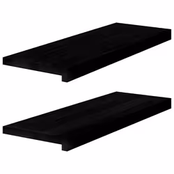 vidaXL Window Sills Window Ledge Window Board 2 pcsÃÂ Untreated Solid Wood Oak - dark brown, 70 x 25 x 2 cm