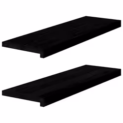 vidaXL Window Sills Window Ledge Window Board 2 pcsÃÂ Untreated Solid Wood Oak - dark brown, 80 x 25 x 2 cm