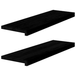 vidaXL Window Sills Window Ledge Window Board 2 pcsÃÂ Untreated Solid Wood Oak - dark brown, 80 x 25 x 2 cm