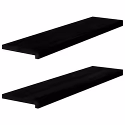 vidaXL Window Sills Window Ledge Window Board 2 pcsÃÂ Untreated Solid Wood Oak - dark brown, 100 x 25 x 2 cm
