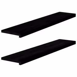 vidaXL Window Sills Window Ledge Window Board 2 pcsÃÂ Untreated Solid Wood Oak - dark brown, 120 x 25 x 2 cm