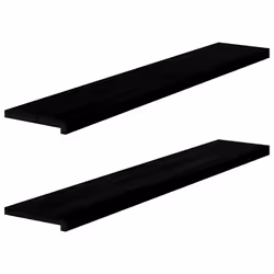 vidaXL Window Sills Window Ledge Window Board 2 pcsÃÂ Untreated Solid Wood Oak - dark brown, 140 x 25 x 2 cm
