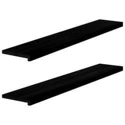 vidaXL Window Sills Window Ledge Window Board 2 pcsÃÂ Untreated Solid Wood Oak - dark brown, 140 x 25 x 2 cm