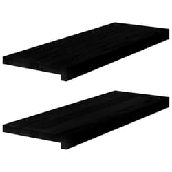 vidaXL Window Sills Window Ledge Window Board 2 pcsÃÂ Untreated Solid Wood Oak - dark brown, 70 x 30 x 2 cm