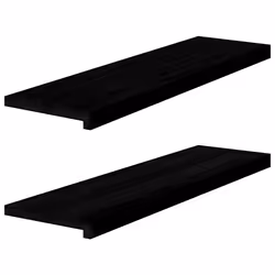 vidaXL Window Sills Window Ledge Window Board 2 pcsÂ Untreated Solid Wood Oak - dark brown, 90 x 30 x 2 cm