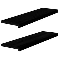vidaXL Window Sills Window Ledge Window Board 2 pcsÂ Untreated Solid Wood Oak - dark brown, 90 x 30 x 2 cm