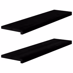 vidaXL Window Sills Window Ledge Window Board 2 pcsÃÂ Untreated Solid Wood Oak - dark brown, 100 x 30 x 2 cm