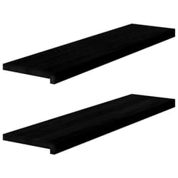 vidaXL Window Sills Window Ledge Window Board 2 pcsÃÂ Untreated Solid Wood Oak - dark brown, 100 x 30 x 2 cm