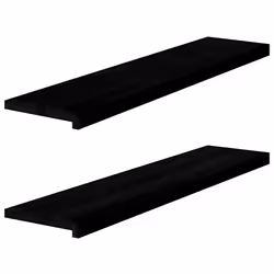 vidaXL Window Sills Window Ledge Window Board 2 pcsÃÂ Untreated Solid Wood Oak - dark brown, 110 x 30 x 2 cm