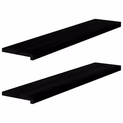 vidaXL Window Sills Window Ledge Window Board 2 pcsÃÂ Untreated Solid Wood Oak - dark brown, 120 x 30 x 2 cm