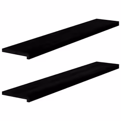 vidaXL Window Sills Window Ledge Window Board 2 pcsÃÂ Untreated Solid Wood Oak - dark brown, 140 x 30 x 2 cm