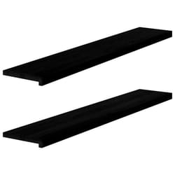 vidaXL Window Sills Window Ledge Window Board 2 pcsÃÂ Untreated Solid Wood Oak - dark brown, 140 x 30 x 2 cm