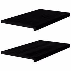 vidaXL Window Sills Window Ledge Window Board 2 pcsÃÂ Untreated Solid Wood Oak - dark brown, 70 x 40 x 2 cm