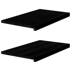 vidaXL Window Sills Window Ledge Window Board 2 pcsÃÂ Untreated Solid Wood Oak - dark brown, 70 x 40 x 2 cm