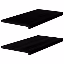 vidaXL Window Sills Window Ledge Window Board 2 pcsÃÂ Untreated Solid Wood Oak - dark brown, 80 x 40 x 2 cm
