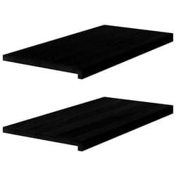 vidaXL Window Sills Window Ledge Window Board 2 pcsÃÂ Untreated Solid Wood Oak - dark brown, 80 x 40 x 2 cm
