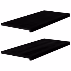 vidaXL Window Sills Window Ledge Window Board 2 pcsÃÂ Untreated Solid Wood Oak - dark brown, 90 x 40 x 2 cm