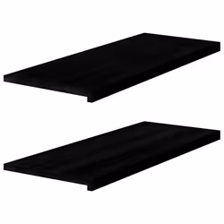 vidaXL Window Sills Window Ledge Window Board 2 pcsÃÂ Untreated Solid Wood Oak - dark brown, 100 x 40 x 2 cm