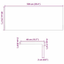 vidaXL Window Sills Window Ledge Window Board 2 pcsÃÂ Untreated Solid Wood Oak - dark brown, 100 x 40 x 2 cm