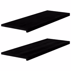 vidaXL Window Sills Window Ledge Window Board 2 pcsÃÂ Untreated Solid Wood Oak - dark brown, 110 x 40 x 2 cm