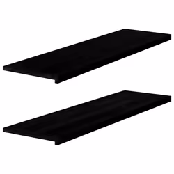 vidaXL Window Sills Window Ledge Window Board 2 pcsÃÂ Untreated Solid Wood Oak - dark brown, 140 x 40 x 2 cm
