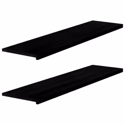 vidaXL Window Sills Window Ledge Window Board 2 pcsÃÂ Untreated Solid Wood Oak - dark brown, 160 x 40 x 2 cm