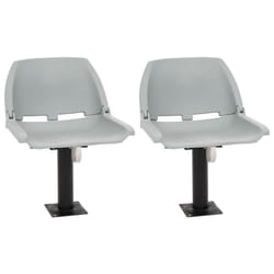 vidaXL Foldable Boat Seat Set 4 Piece No Pillow Canoe Seat Kayak Seat Grey