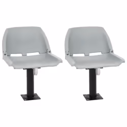 vidaXL Foldable Boat Seat Set 4 Piece No Pillow Canoe Seat Kayak Seat Grey