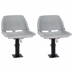 vidaXL Boat Seat Foldable Backrest no Pillow SUP Watercraft Part Canoe Seat - grey, 4 pcs