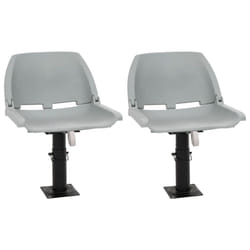 vidaXL Boat Seat Foldable Backrest no Pillow SUP Watercraft Part Canoe Seat - grey, 4 pcs