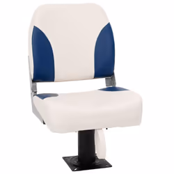 vidaXL Foldable Boat Seat Set 2 Piece Canoe Seat Kayak Seat Blue and White