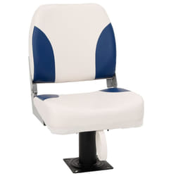 vidaXL Foldable Boat Seat Set 2 Piece Canoe Seat Kayak Seat Blue and White