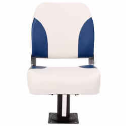 vidaXL Foldable Boat Seat Set 2 Piece Canoe Seat Kayak Seat Blue and White
