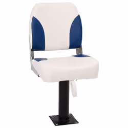 vidaXL Foldable Boat Seat Set 2 Piece Canoe Seat Kayak Seat Blue and White