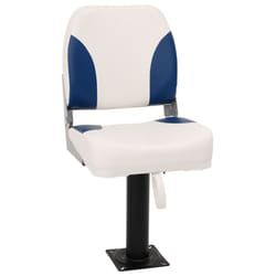 vidaXL Foldable Boat Seat Set 2 Piece Canoe Seat Kayak Seat Blue and White