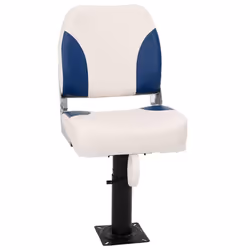 vidaXL Foldable Boat Seat Set 2 Piece Canoe Seat Kayak Seat Blue and White