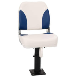 vidaXL Foldable Boat Seat Set 2 Piece Canoe Seat Kayak Seat Blue and White