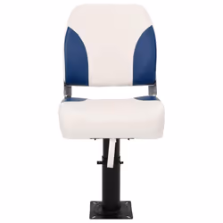 vidaXL Foldable Boat Seat Set 2 Piece Canoe Seat Kayak Seat Blue and White