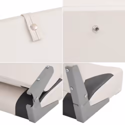 vidaXL Foldable Boat Seat Set 2 Piece Low Backrest & Fixing Strap Canoe Seat - Additional view 10