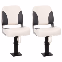 vidaXL Foldable Boat Seat Set 4 Piece Low Backrest Canoe Seat SUP Kayak Seat
