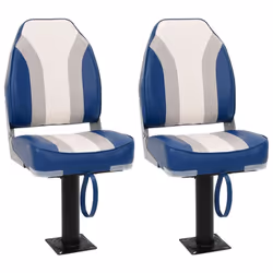 vidaXL Foldable Boat Seat Set 4 Piece Canoe Seat Kayak Seat High Backrest