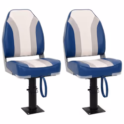 vidaXL Foldable Boat Seat Set 4 Piece Canoe Seat Kayak Seat High Backrest
