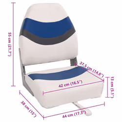 vidaXL Foldable Boat Seats 2 pcs with High Back Fishing Canoe Seat Kayak Seat