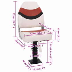 vidaXL Foldable Boat Seat Set 2 Piece Canoe Seat Kayak Seat High Backrest