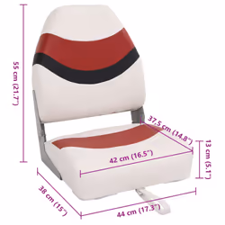 vidaXL Foldable Boat Seats 2 pcs with High Back Fishing Canoe Seat Kayak Seat
