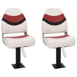 vidaXL Foldable Boat Seat Set 4 Piece Canoe Seat Kayak Seat High Backrest
