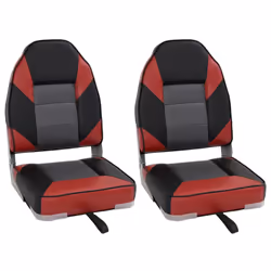 vidaXL Foldable Boat Seats 2 pcs with High Back Fishing Canoe Seat Kayak Seat